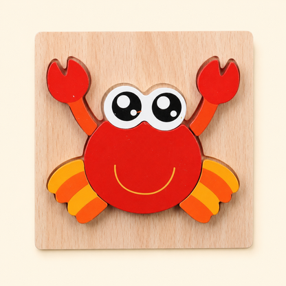 Toyella My First Wooden Puzzle - Design 26 - cream background