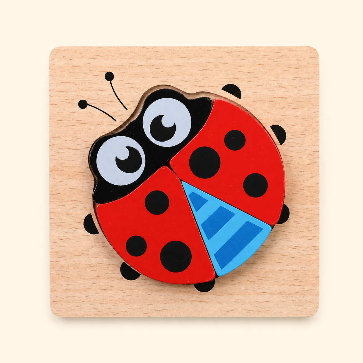 Toyella My First Wooden Puzzle - Design 27 - cream background