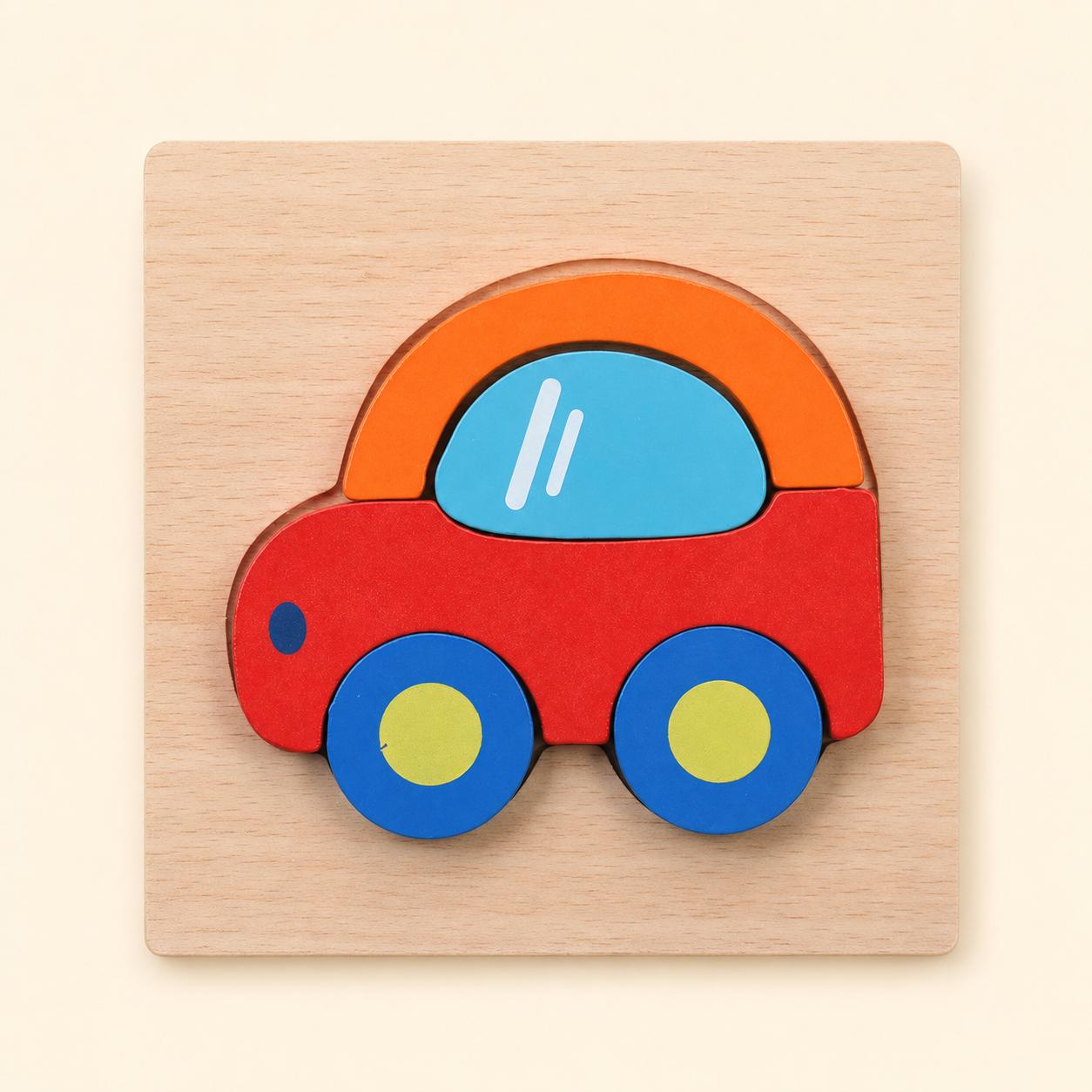 Toyella My First Wooden Puzzle - Design 28 - cream background