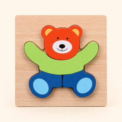 Toyella My First Wooden Puzzle - Design 31 - cream background