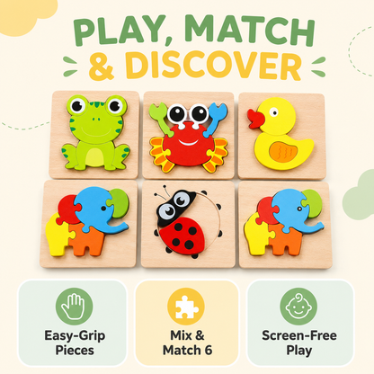 Wooden puzzle benefits for early learning