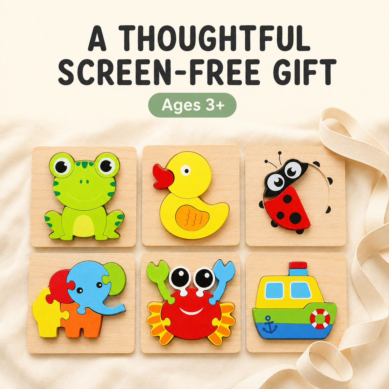 Wooden puzzle gift idea for children